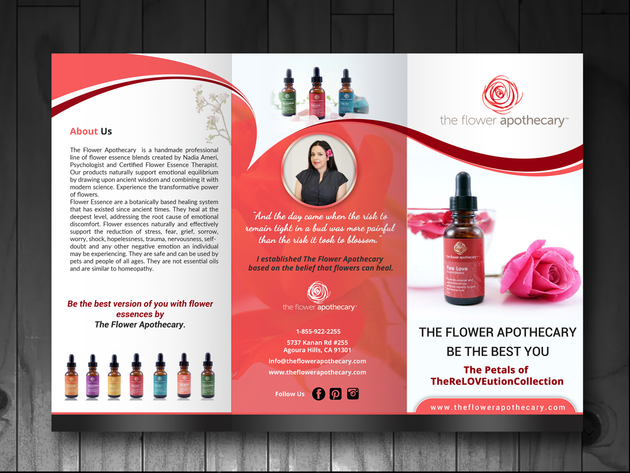 Brochure Design by innovative earth for The Flower Apothecary | Design #13303348
