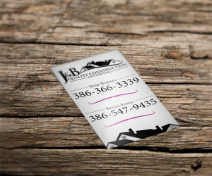 Business Card Design by Drumbi for J & B Quality Construction LLC | Design #13323522