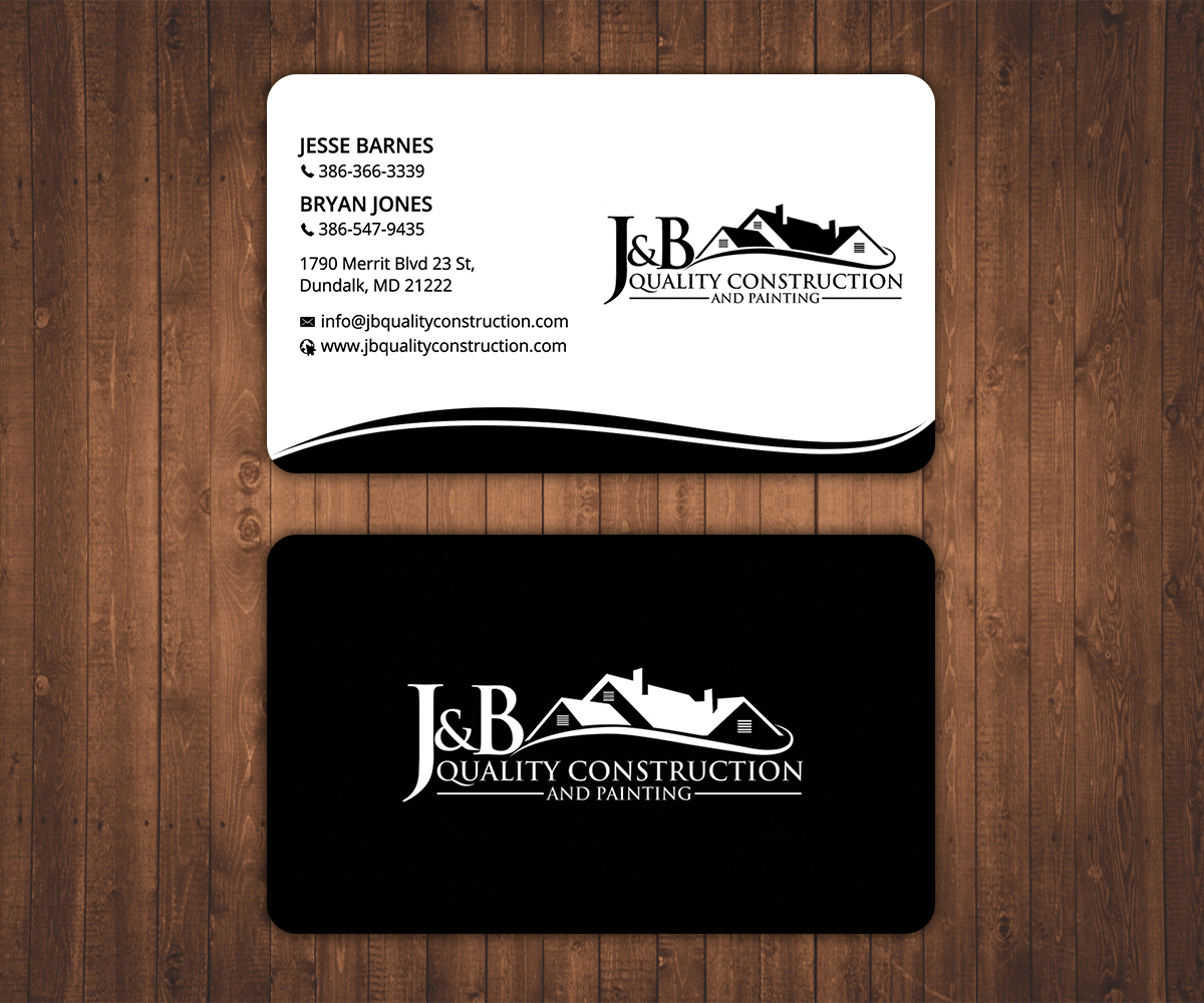 Business Card Design by Stylez Designz for J & B Quality Construction LLC | Design #13349327