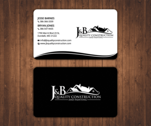 Business Card Design by Stylez Designz for J & B Quality Construction LLC | Design: #13349327