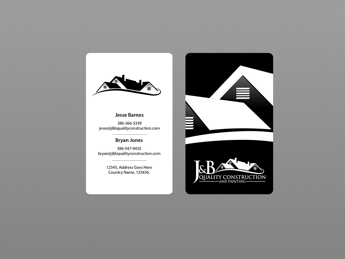 Visitenkarten-Design von Creations Box 2015 für J & B Quality Construction LLC | Design #13314224