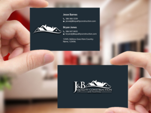 Visitenkarten-Design von Creations Box 2015 für J & B Quality Construction LLC | Design: #13314228