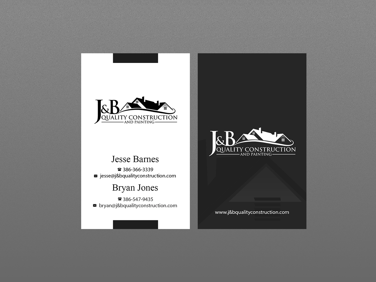 Business Card Design by Creations Box 2015 for J & B Quality Construction LLC | Design #13342240