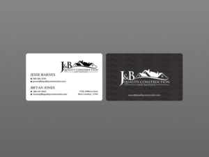 Visitenkarten-Design von Creations Box 2015 für J & B Quality Construction LLC | Design: #13342242