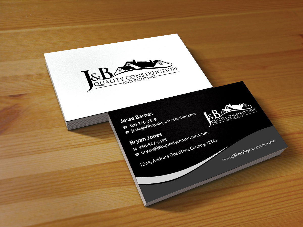 Visitenkarten-Design von Creations Box 2015 für J & B Quality Construction LLC | Design #13342243