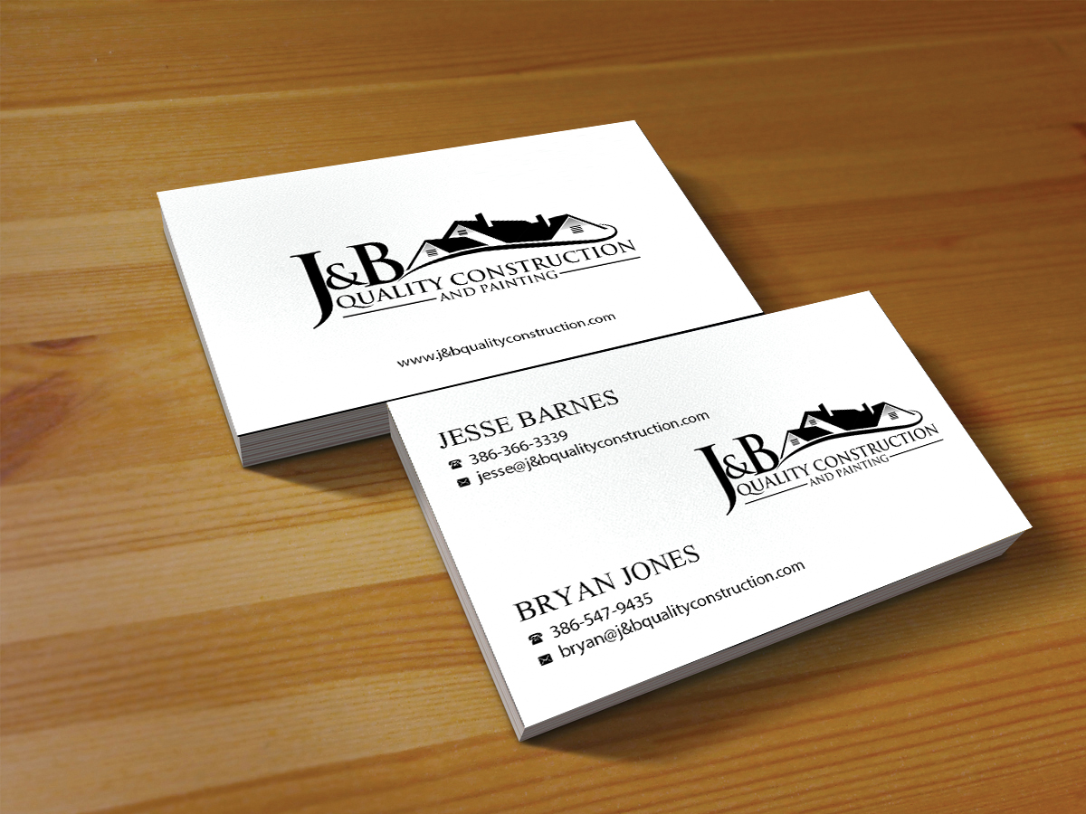 Visitenkarten-Design von Creations Box 2015 für J & B Quality Construction LLC | Design #13342244