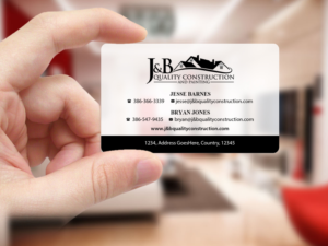 Business Card Design by Creations Box 2015 for J & B Quality Construction LLC | Design: #13342246