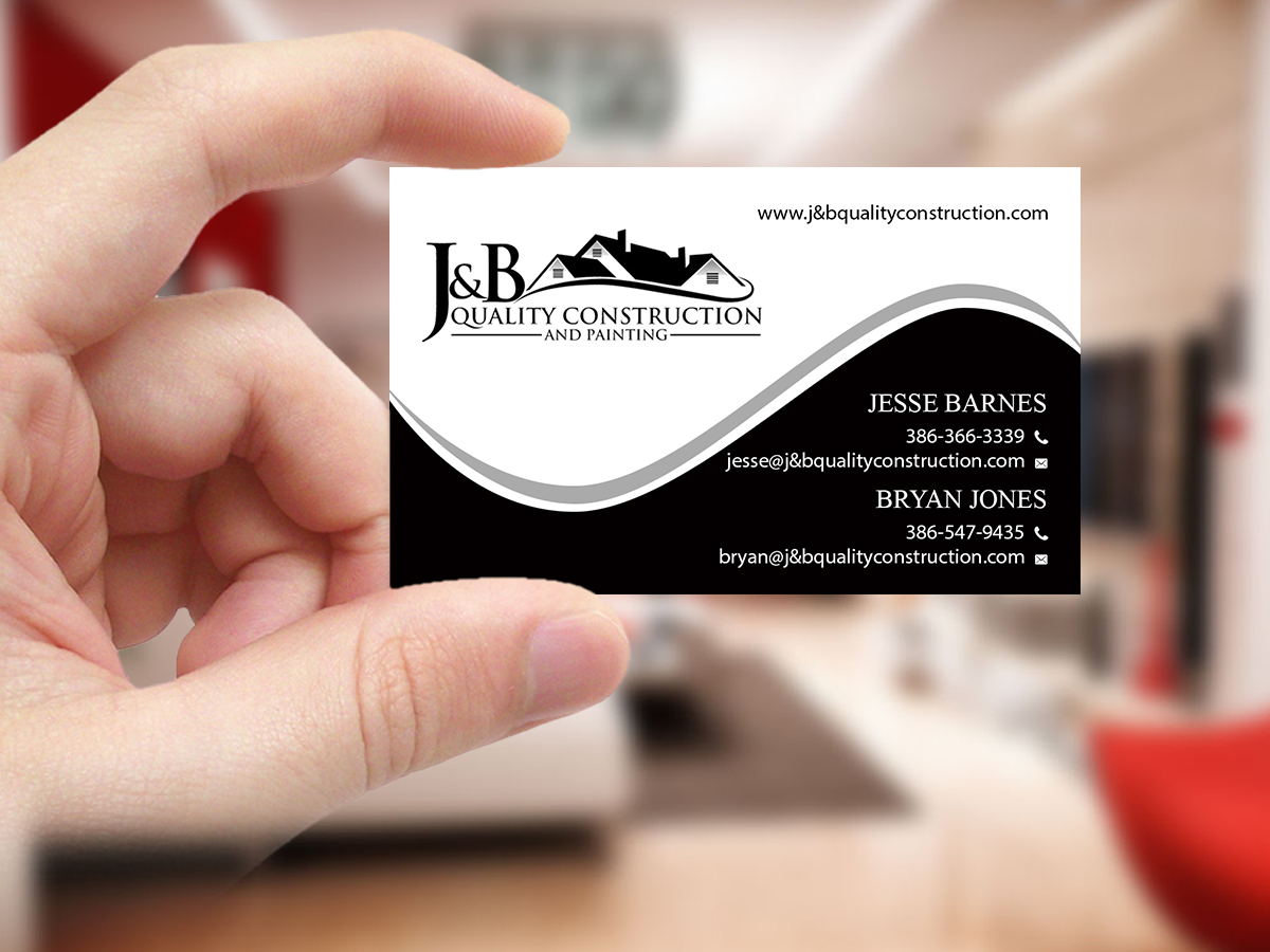 Business Card Design by Creations Box 2015 for J & B Quality Construction LLC | Design #13342252
