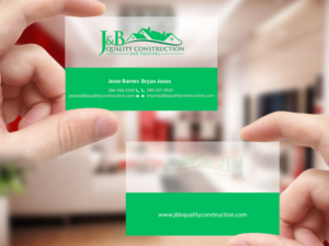 Business Card Design by Creations Box 2015 for J & B Quality Construction LLC | Design: #13342640