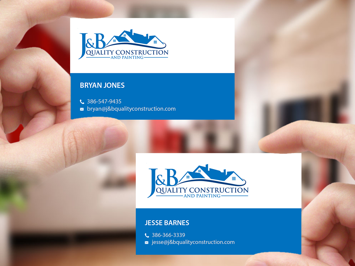 Visitenkarten-Design von Creations Box 2015 für J & B Quality Construction LLC | Design #13342641
