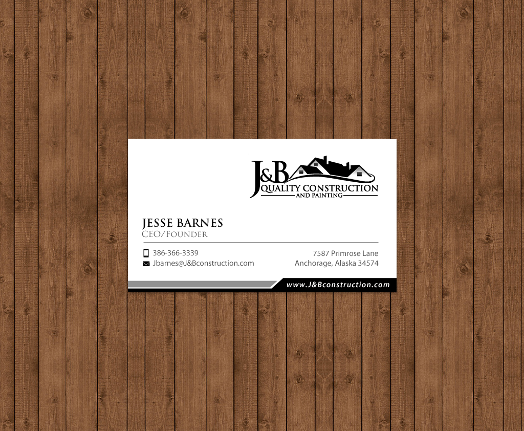 Business Card Design by chandrayaan.creative for J & B Quality Construction LLC | Design #13307685