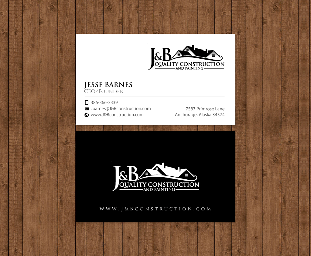 Visitenkarten-Design von chandrayaan.creative für J & B Quality Construction LLC | Design #13307687