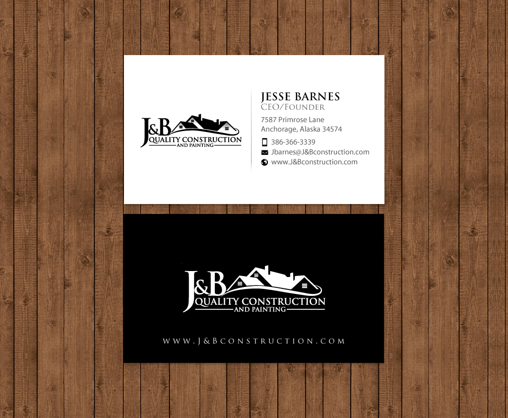Business Card Design by chandrayaan.creative for J & B Quality Construction LLC | Design #13307688