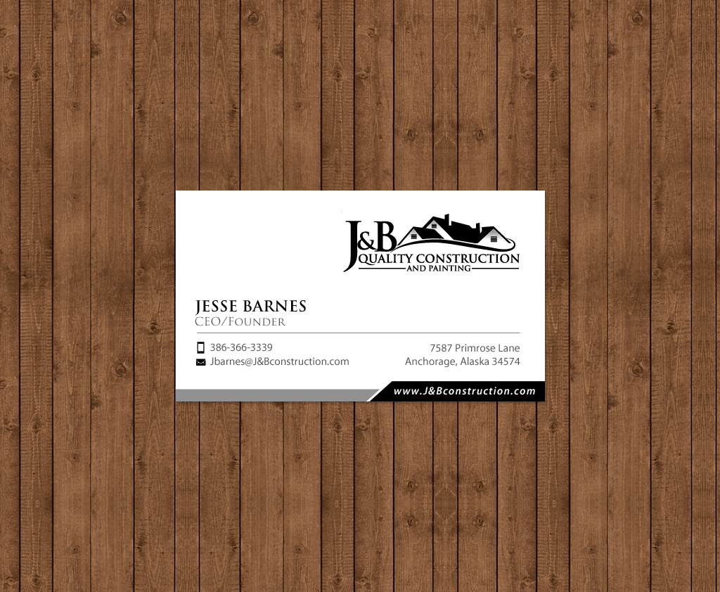 Visitenkarten-Design von chandrayaan.creative für J & B Quality Construction LLC | Design #13307703