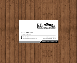 Visitenkarten-Design von chandrayaan.creative für J & B Quality Construction LLC | Design: #13307703