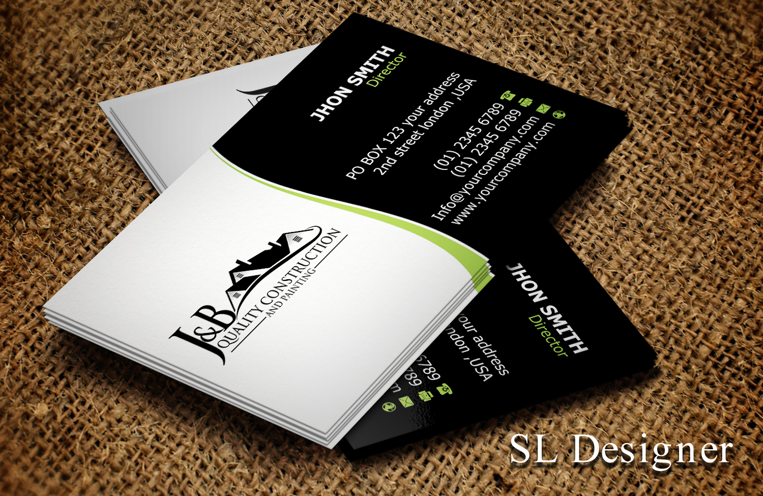 Visitenkarten-Design von SL Designer für J & B Quality Construction LLC | Design #13306439