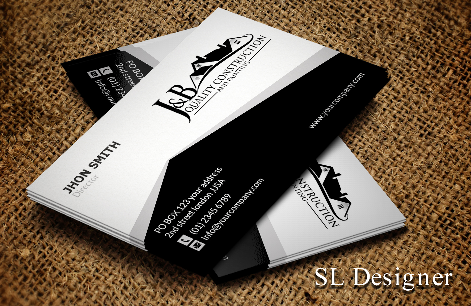 Visitenkarten-Design von SL Designer für J & B Quality Construction LLC | Design #13306441