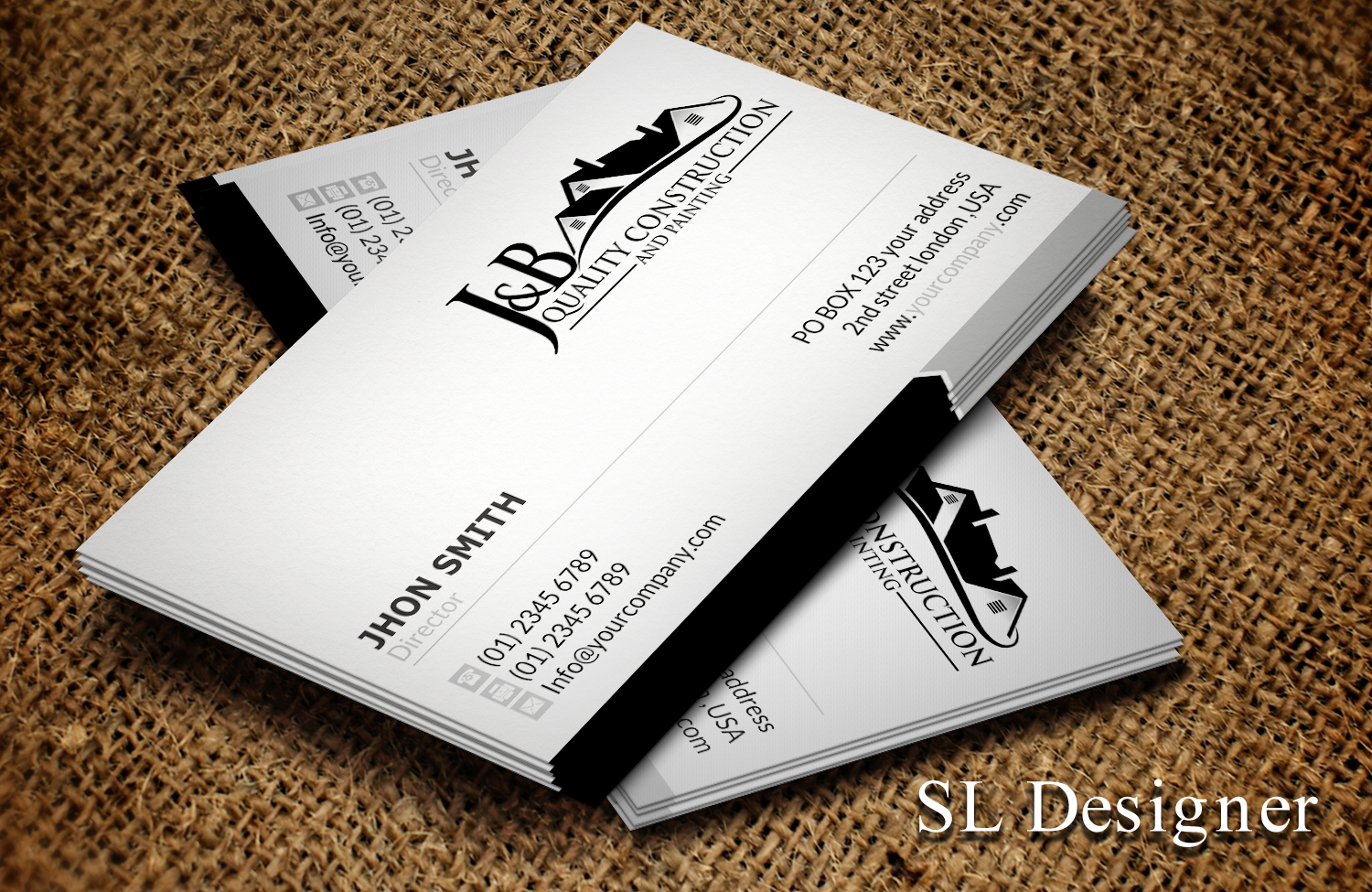Visitenkarten-Design von SL Designer für J & B Quality Construction LLC | Design #13306446