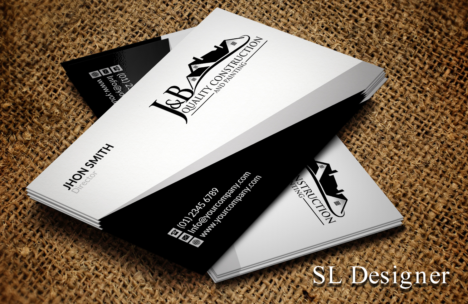 Business Card Design by SL Designer for J & B Quality Construction LLC | Design #13306454
