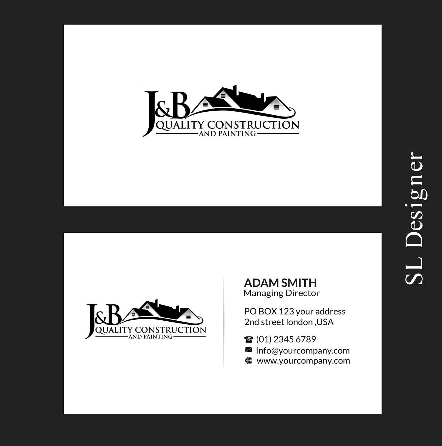 Visitenkarten-Design von SL Designer für J & B Quality Construction LLC | Design #13306464