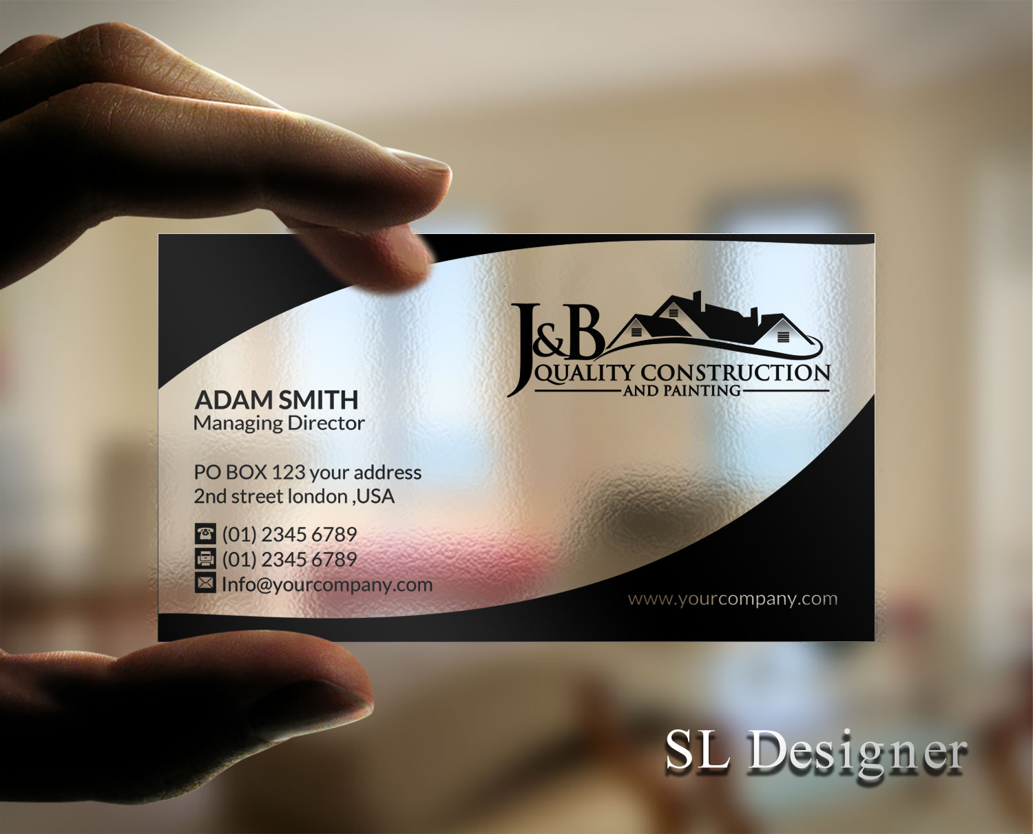 Business Card Design by SL Designer for J & B Quality Construction LLC | Design #13306465