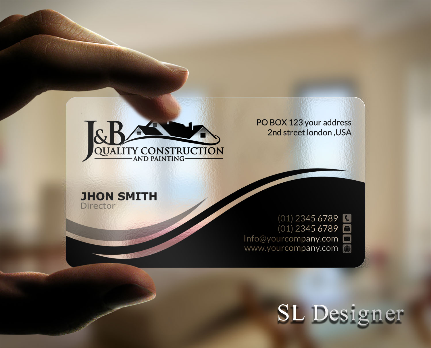 Business Card Design by SL Designer for J & B Quality Construction LLC | Design #13306471