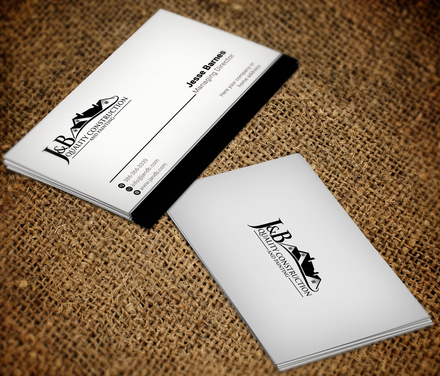 Business Card Design by Md. Imam Hasn Gazi for J & B Quality Construction LLC | Design #13329878