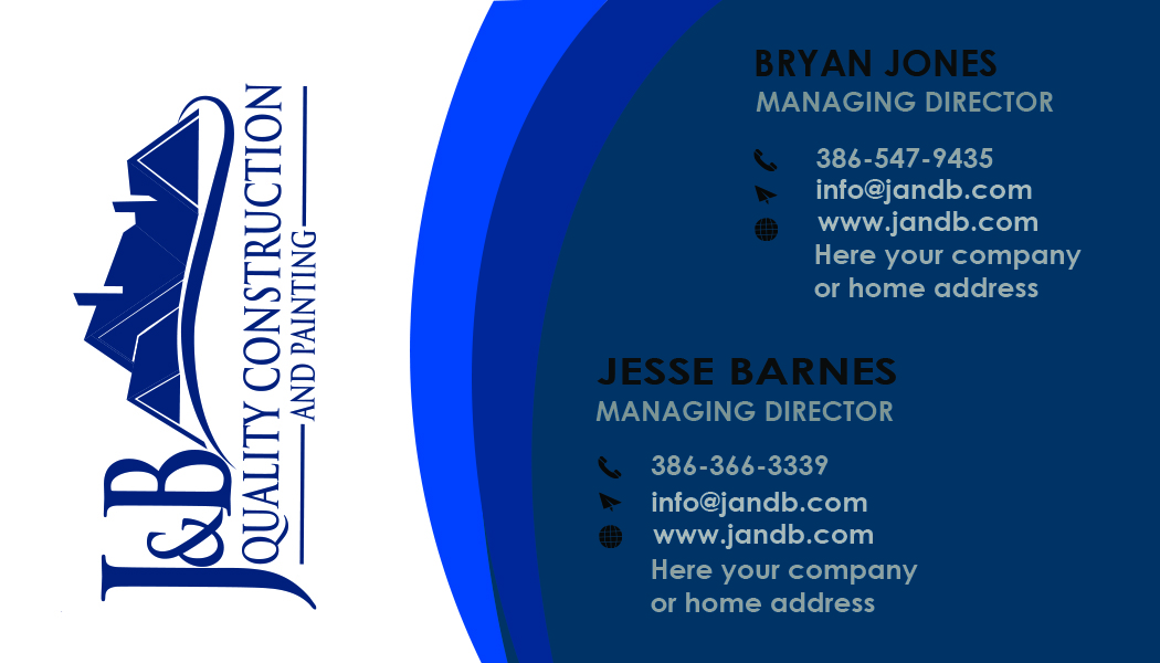 Business Card Design by ramboorick for J & B Quality Construction LLC | Design #13331382