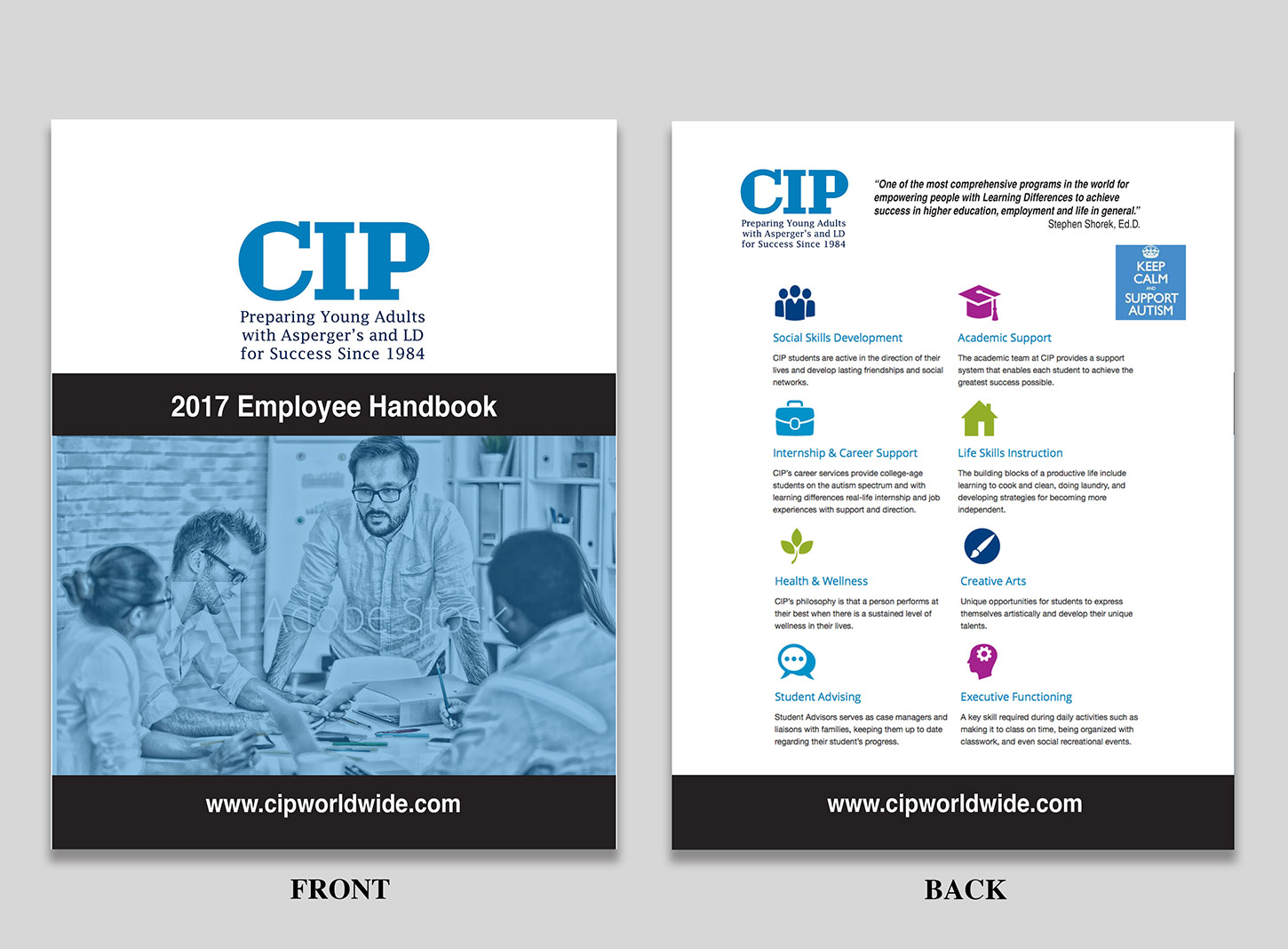 Modern, Bold, Education Book Cover Design for College Internship ...