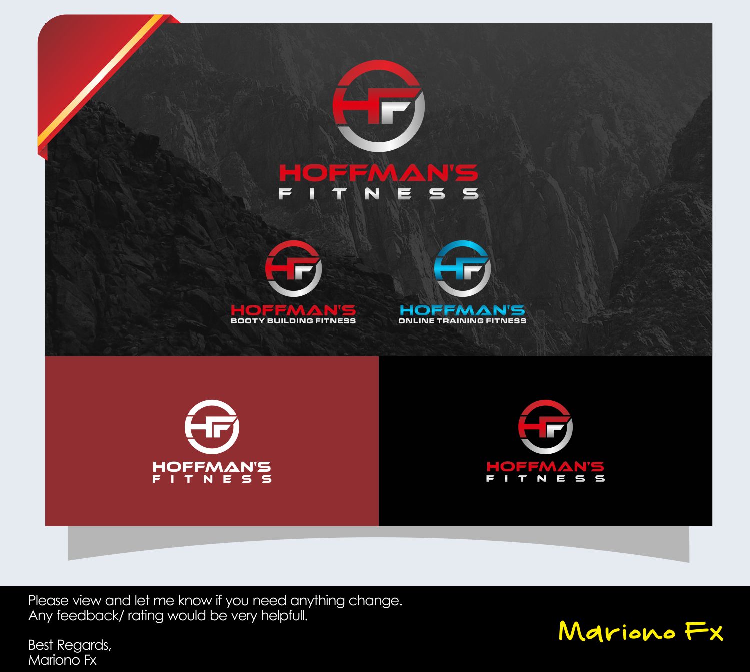 Logo Design by Mariono Fx for Hoffman's Fitness | Design #13286816