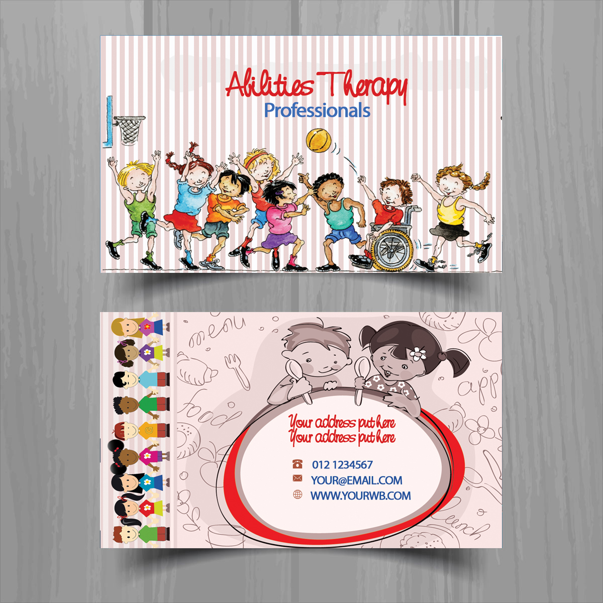 Design de Carte de Visite par Harshan pour Abilities Therapy Professionals | Design #13314586