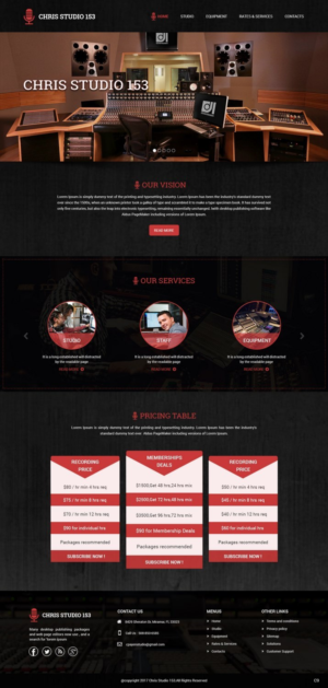 Web Design by pb for Chris Studio 153 | Design: #13286175