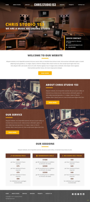 Web Design by pb for Chris Studio 153 | Design: #13286176