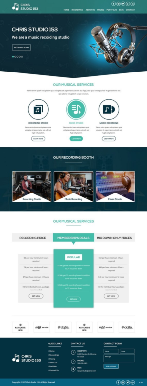 Web Design by pb for Chris Studio 153 | Design: #13286177