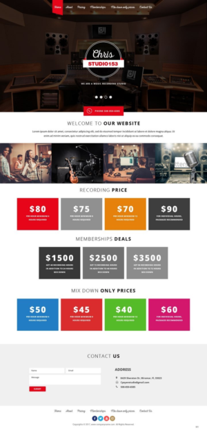 Web Design by pb for Chris Studio 153 | Design: #13286178