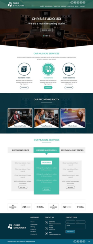 Web Design by pb for Chris Studio 153 | Design: #13286179
