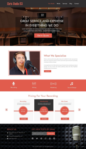 Web Design by pb for Chris Studio 153 | Design: #13286184