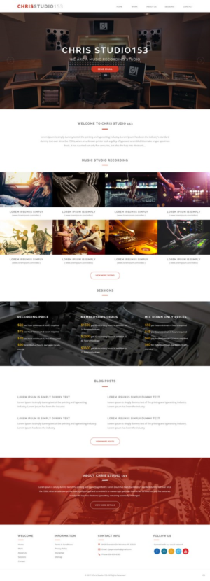 Web Design by pb for Chris Studio 153 | Design: #13286185