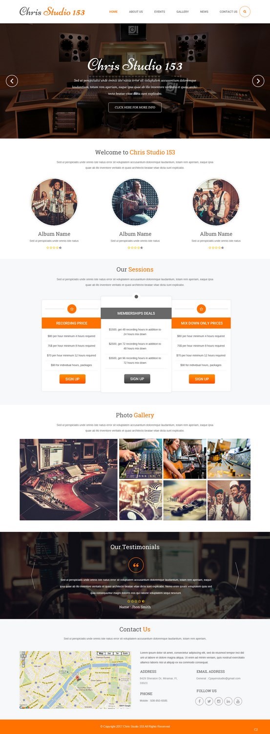 Web Design by pb for Chris Studio 153 | Design #13286188