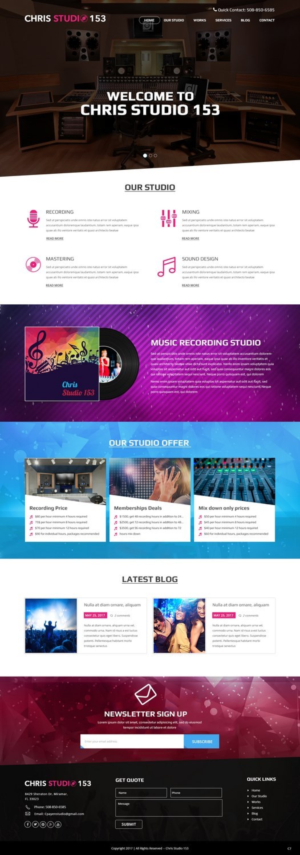 Web Design by pb for Chris Studio 153 | Design: #13286189