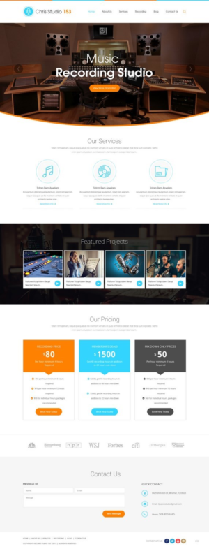 Web Design by pb for Chris Studio 153 | Design: #13286191