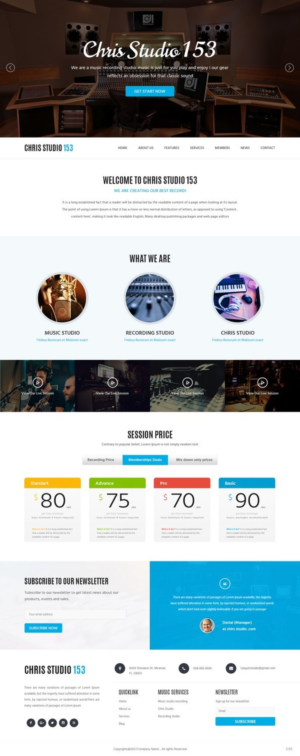 Web Design by pb for Chris Studio 153 | Design: #13286194