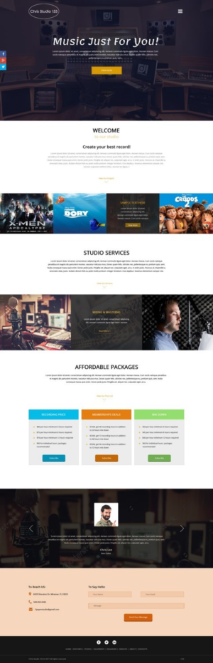 Web Design by pb for Chris Studio 153 | Design: #13286195