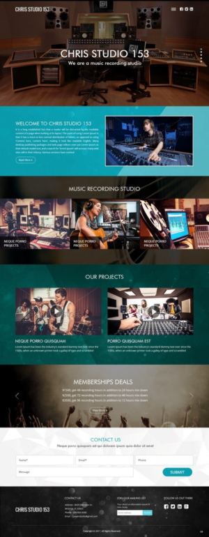 Web Design by pb for Chris Studio 153 | Design: #13286196