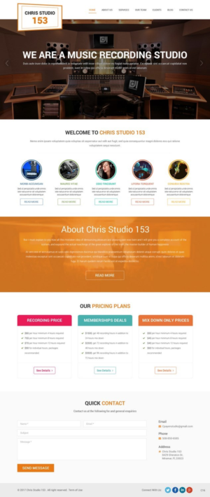 Web Design by pb for Chris Studio 153 | Design: #13286200