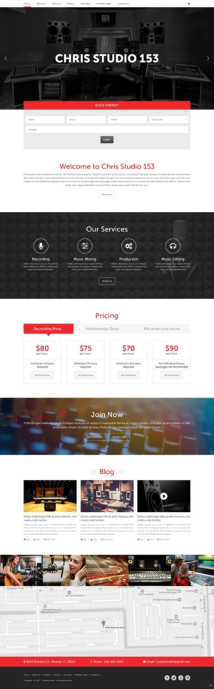 Web Design by pb for Chris Studio 153 | Design: #13286202
