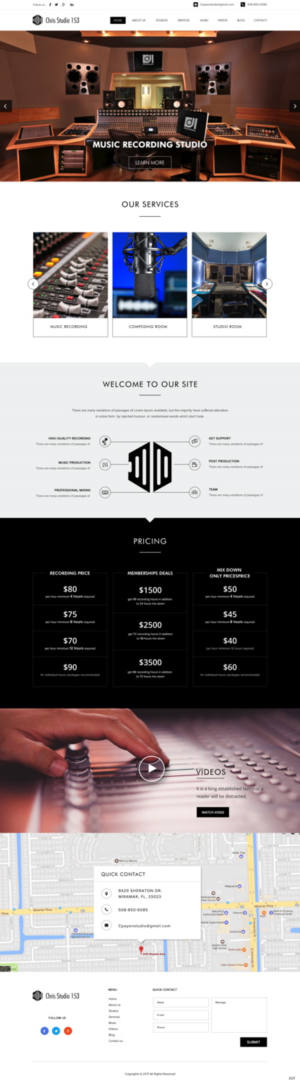 Web Design by pb for Chris Studio 153 | Design: #13286236