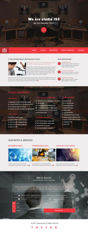 Web Design by bdesigner9 for Chris Studio 153 | Design: #13285064