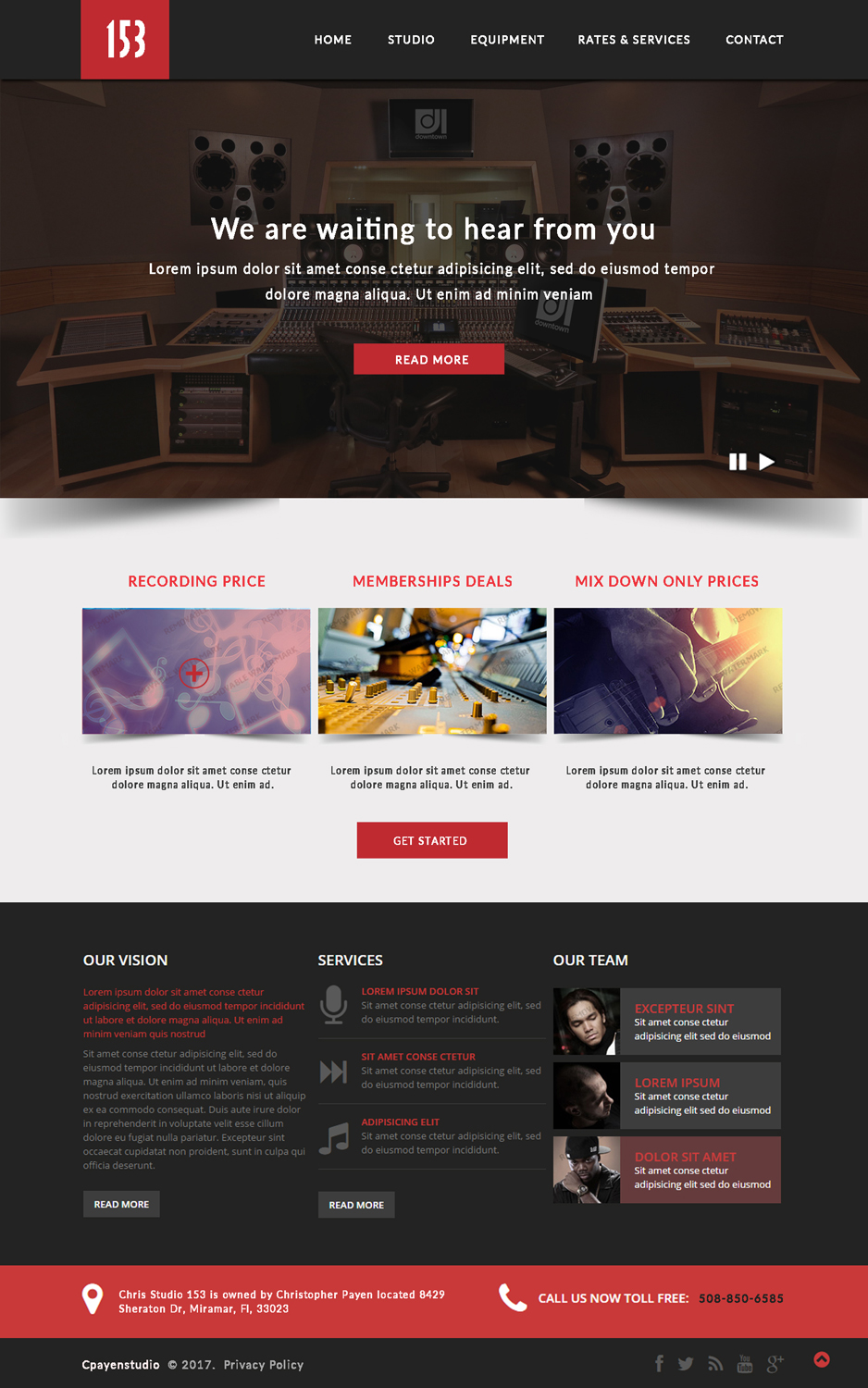 Web Design by bdesigner9 for Chris Studio 153 | Design #13285065