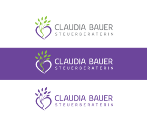 Claudia Bauer (soll auf den ersten Blick sichtbar sein) Steuerberaterin (kleiner und erst auf den zweiten Blick sichtbar) | Logo Design by Maher Sh